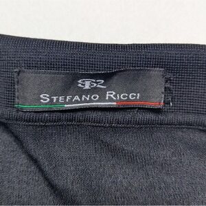 Stefano Ricci Italy Luxury Knit Polo Shirt | Black | Designer Menswear‎